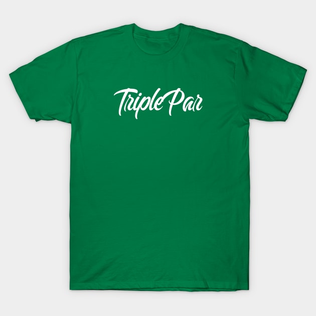 TriplePar in Cursive T-Shirt by TripleParGolf